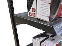 Shelf Hinge Detail with Products Displayed